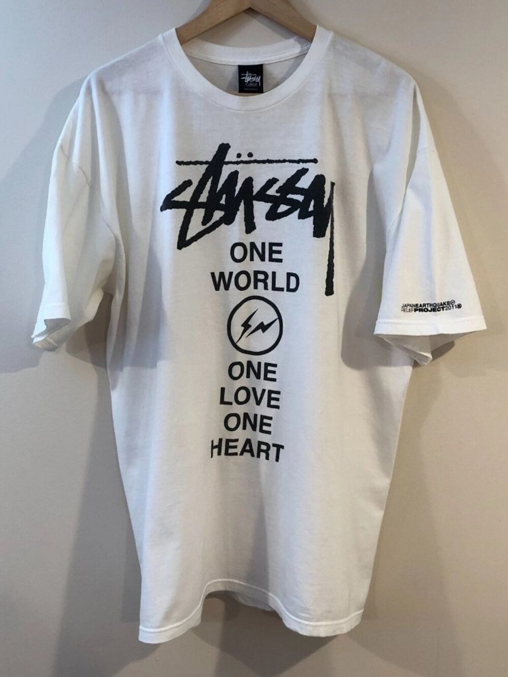 100% Authentic 2011 Stussy Fragment JP Relief World Tour T-shirt Size XL X Large